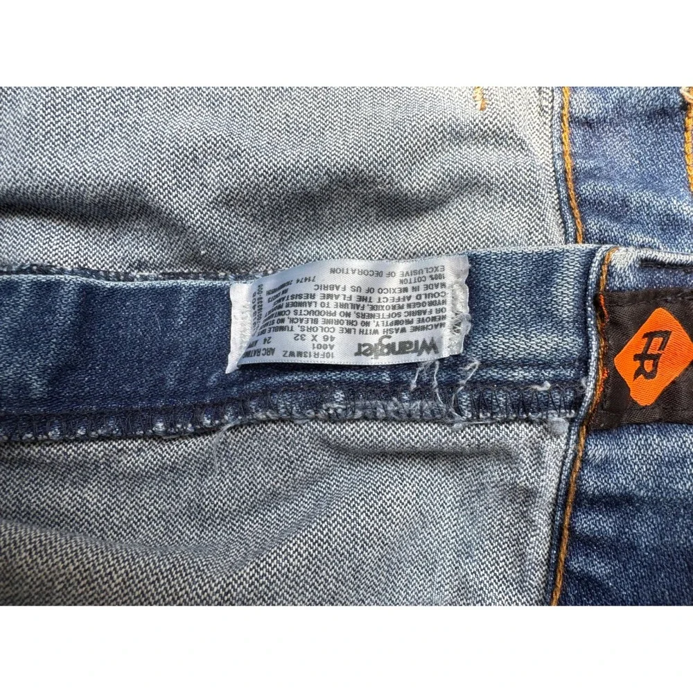 Wrangler FR Flame Resistant 13 Original Fit Jeans Mens 46x32 Denim 10FR13MWZ